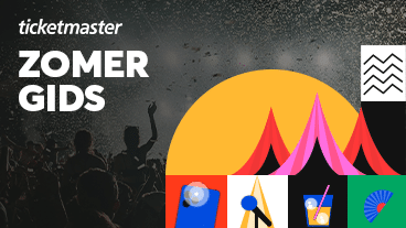 Ticketmaster zomergids met icoontjes van festivals